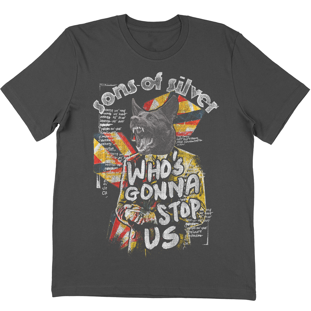 "Who's Gonna Stop Us" T-Shirt In Charcoal Grey