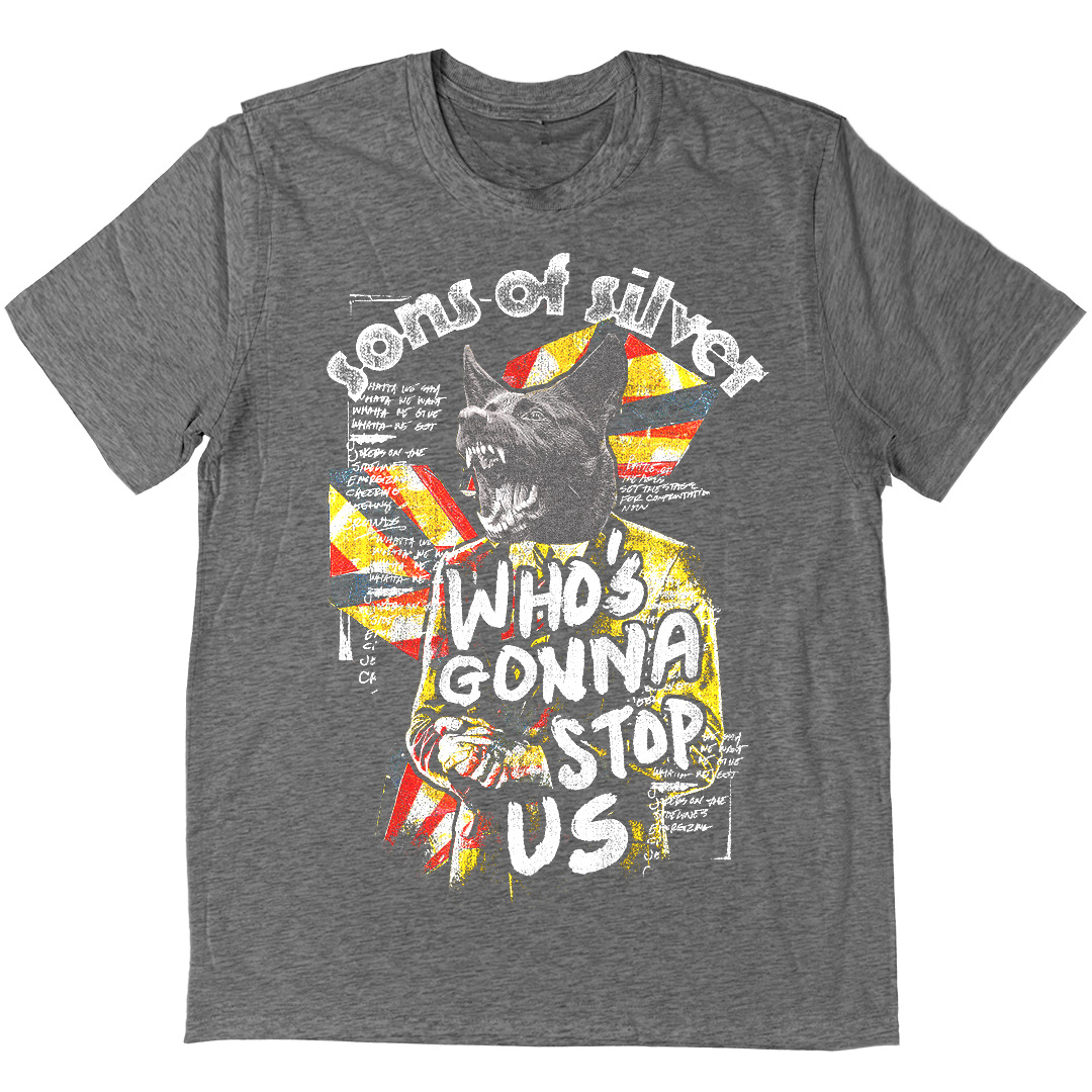 "Who's Gonna Stop Us" T-Shirt In Heather Grey