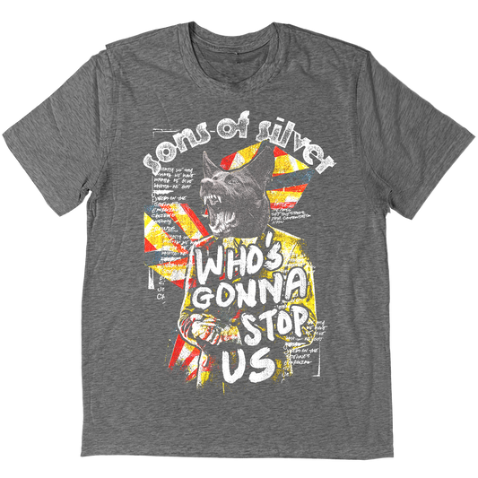 "Who's Gonna Stop Us" T-Shirt In Heather Grey